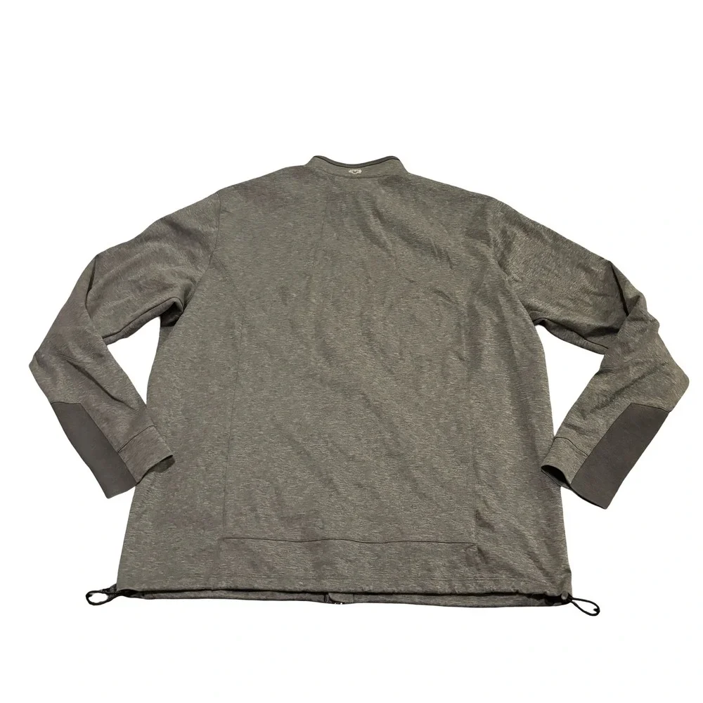 Greyson‎ Mens Full Zip Golf Jacket XL Heather Grey Old Overton Logo Performance